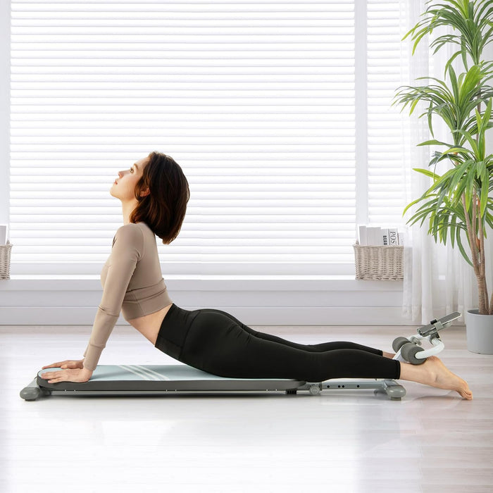 Panca per Addominali Multifunzionale, Panca da Allenamento Pieghevole con 3 Angoli Regolabili e Lunghezza Regolabile, Attrezzatura Fitness per Palestra Domestica, Portata 150 kg