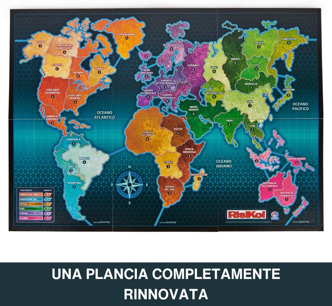 Editrice Giochi, Risiko, Giochi in Scatola, Risiko Classico Edizione 2023, Giochi di Società e Strategia per Famiglia e
