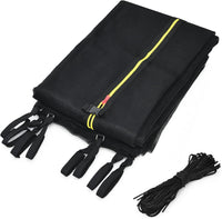Rete di Sicurezza Sostitutiva per Trampolino da Esterno con Diametro 244 cm/305 cm/366 cm/427 cm/457 cm/488 cm, con Doppia Cerniera e Fibbie Protettive