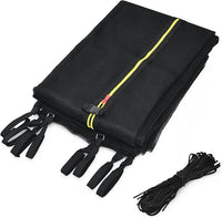 Rete di Sicurezza Sostitutiva per Trampolino da Esterno con Diametro 427 cm, con Doppia Cerniera e Fibbie Protettive