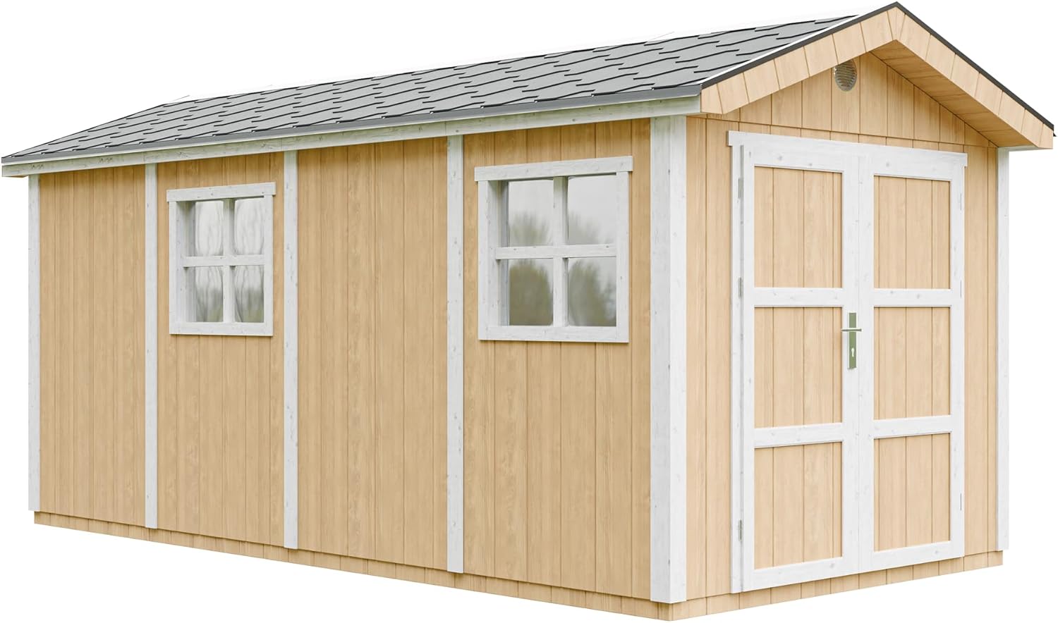 Casetta da giardino di qualit? premium 11,47 m² - H252x250x530 cm - Timbela M915C-HARVEST HONEY