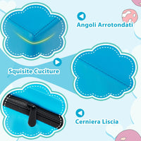 Set di 6 Blocchi per Bambini con Diverse Forme e Colori, Centro Attivit¨¤ Palestrina Giocattolo per Arrampicata e Strisciamento (Blu chiaro)