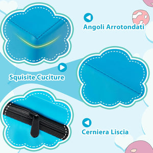 Set di 6 Blocchi per Bambini con Diverse Forme e Colori, Centro Attivit¨¤ Palestrina Giocattolo per Arrampicata e Strisciamento (Blu chiaro)