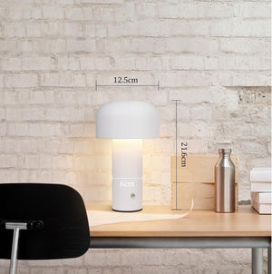 ZMH Lampada da tavolo LED wireless metallo moderna 2W batteria ricaricabile dimmerabile per soggiorno