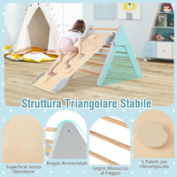 3 in 1 Set da Arrampicata per Bambini, Giocattoli da Arrampicata a Triangolo con Triangolo Arco e Salita, Ideale per Bambini 1 Anni + (Grigio)