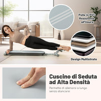 Panca per Addominali Multifunzionale, Panca da Allenamento Pieghevole con 3 Angoli Regolabili e Lunghezza Regolabile, Attrezzatura Fitness per Palestra Domestica, Portata 150 kg