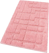 Tappeto Bagno Puro Cotone Morbido 3D Camera Sendiletto Elegante Lavabile Rosa 55x90 cm