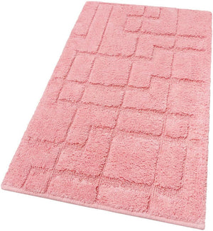 Tappeto Bagno Puro Cotone Morbido 3D Camera Sendiletto Elegante Lavabile Rosa 55x120 cm