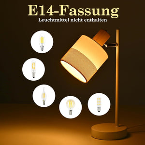 ZMH Lampada da tavolo vintage E14 con cavo senza lampadina per ufficio camera letto