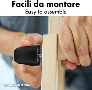 Piedini in Plastica PVC per Mobili | Altezza 15cm | Vite M10 | Design Minimal ed Elegante