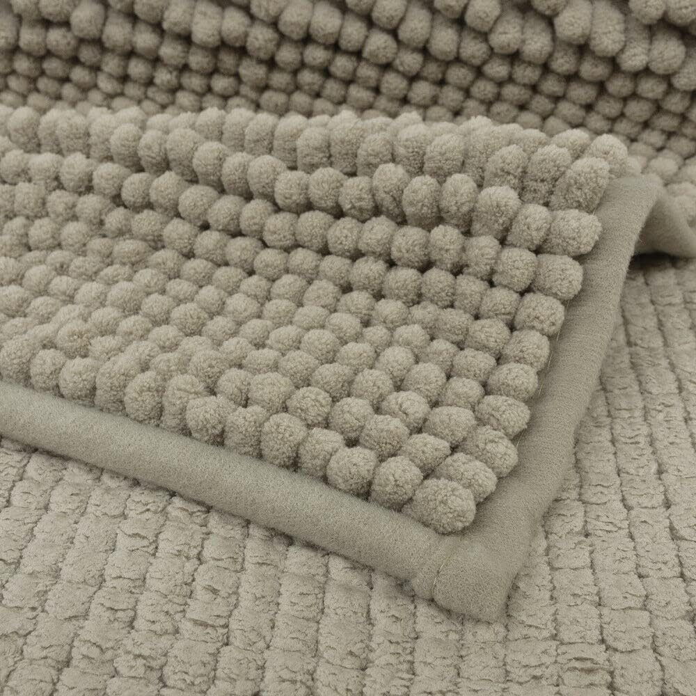 Tappeto Bagno Confortevole Scendiletto 55x110 cm Morbido Antiscivolo Pelo Lungo Marrone