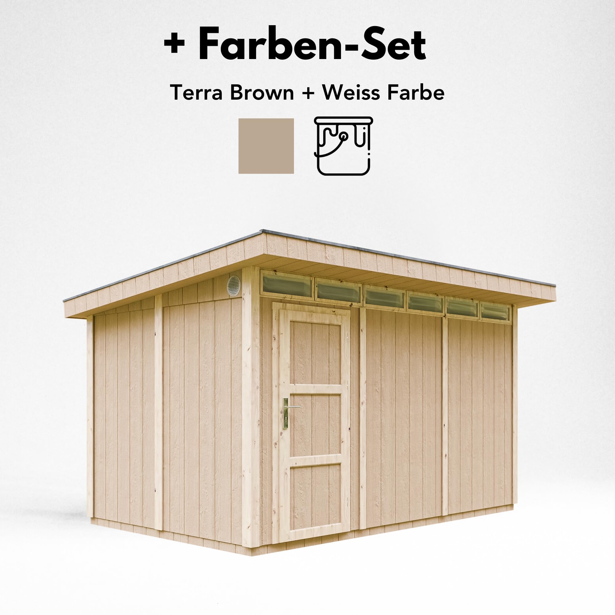 Casetta da Giardino di QUALIT? PREMIUM 8,7m?²-L412xW279cm - TIMBELA M904-TERRA BROWN