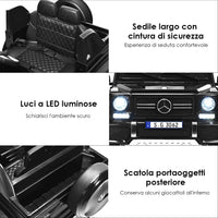 Mercedes Benz Macchina Elettrica per Bambini 12V, Veicolo Elettrico con Luci LED e Chiusura di Sicurezza, Macchina Cavalcabile per Bambini 3-8 Anni (Nero)