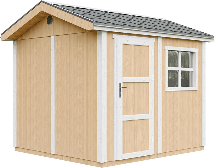 Casetta da giardino di qualit? premium 5,9 m² - H252x250x294 cm - Timbela M913-HARVEST HONEY