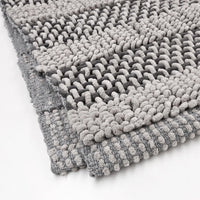 Tappeto Camera Scendiletto Bagno 50x80 Cm Cotone Intrecciato Morbido Assorbente Grigio