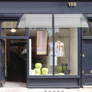 Tettoia per Porta Finestra, Pensilina Tettoia per Porta in Policarbonato, per Protezione da Sole, Pioggia, Neve, per Balcone, Finestre e Porte (Trasparente, 199 x 99 x 28 cm)