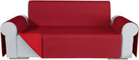 Copridivano Double Face Moderno Lavabile Fodera ProteggiDivano 4 Posti Rosso