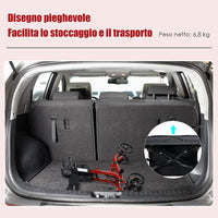 Deambulatore con Seduta 2 in 1, Rollator Pieghevole, Deambulatore per Anziani con 4 Ruote, Maniglie Regolabili Freni, con Doppia Funzione Schienale Reversibile e Borsa Portaoggetti (Rosso)