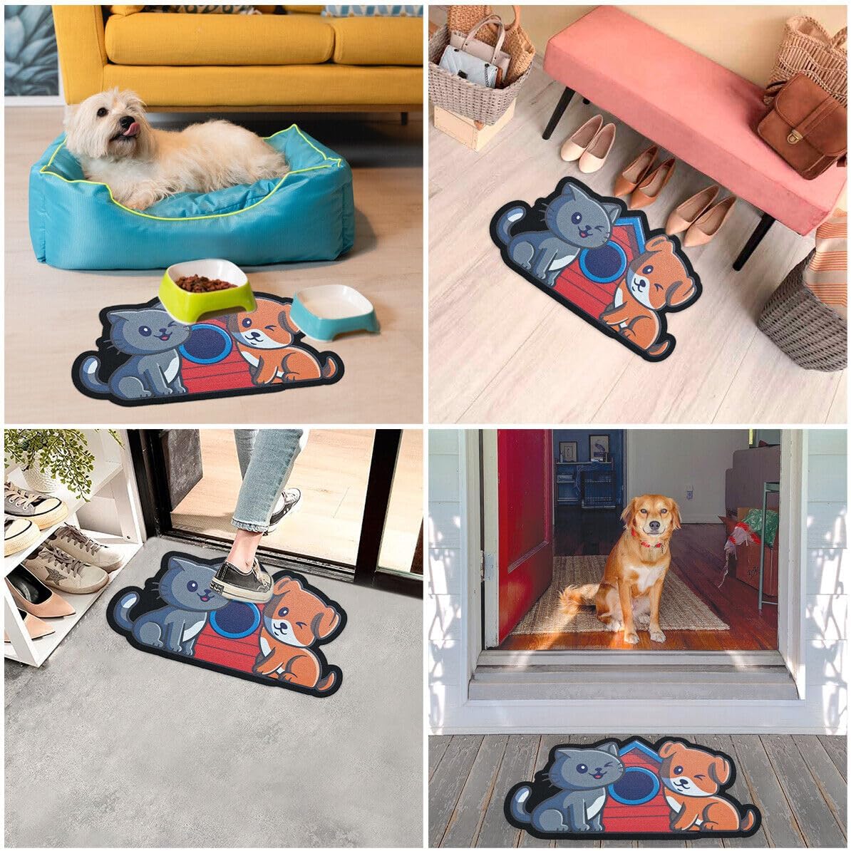 Zerbino Gomma Sostenibile 40X70 Sottociotola Animali Antiscivolo Interno Esterno Ingresso Dis.SA