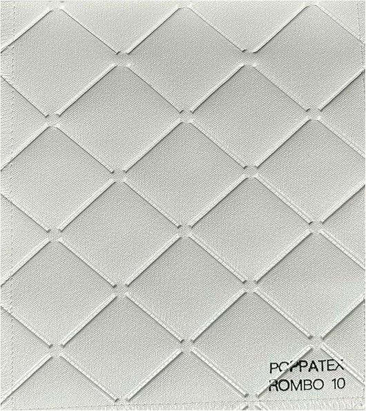 Tessuto Ecopelle Nautica Tappezzeria Alta Qualità "POPPATEX ROMBI" - Colore Bianco 10 - Morbida e Resistente - Vendita al Metro - H.140