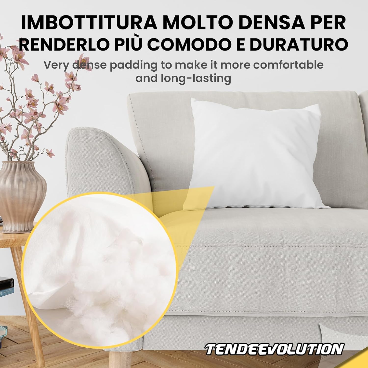 Anima Imbottitura Cuscino 70x70 cm | Morbida, Ipoallergenica e di Alta Qualità | Perfetta per Federe Quadrati - Confortevole e Sostenibile