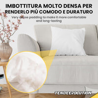 Anima Imbottitura Cuscino 50x50 cm - Federe Morbide, Comfortevoli, Antiallergiche, Lavabili - Ideali per Divano, Letto, Arredamento
