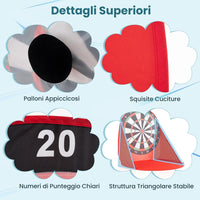 Grande Bersaglio per Freccette per Bambini, Freccette Bersaglio Pieghevole con 4 Palloni e Borsa da Trasporto, Adatto per Giardino, Prato, Festa e Scuola