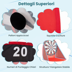 Grande Bersaglio per Freccette per Bambini, Freccette Bersaglio Pieghevole con 4 Palloni e Borsa da Trasporto, Adatto per Giardino, Prato, Festa e Scuola