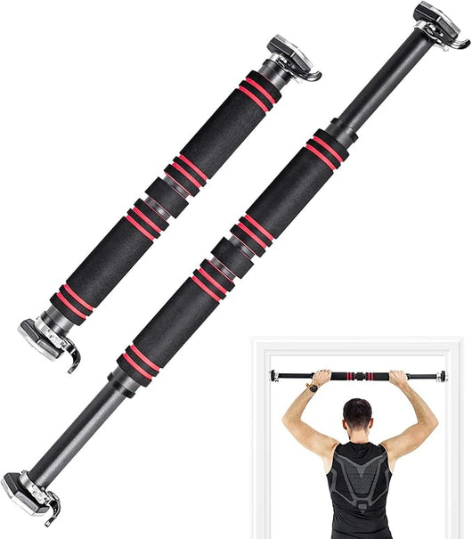Sbarra per Trazioni per Porta, Barra per Chin Up, Sbarra Orizzontale Montaggio Senza Viti, Lunghezza Regolabile 65-100 cm, Ideale per Allenarsi a Casa e in Palestra