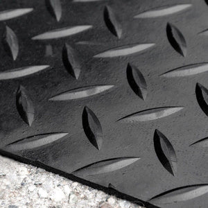 Zerbino Gomma Tappeto Isolante 120x220 cm Antiurto Antiscivolo Copri Pavimento Nero