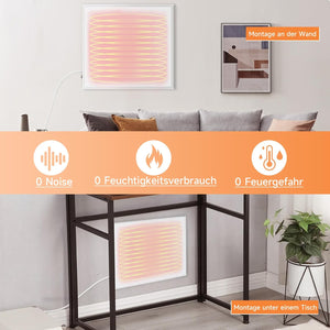 ZMH Termoriscaldatore a Infrarossi 350W Protezione da Surriscaldamento, per Camera/Soggiorno