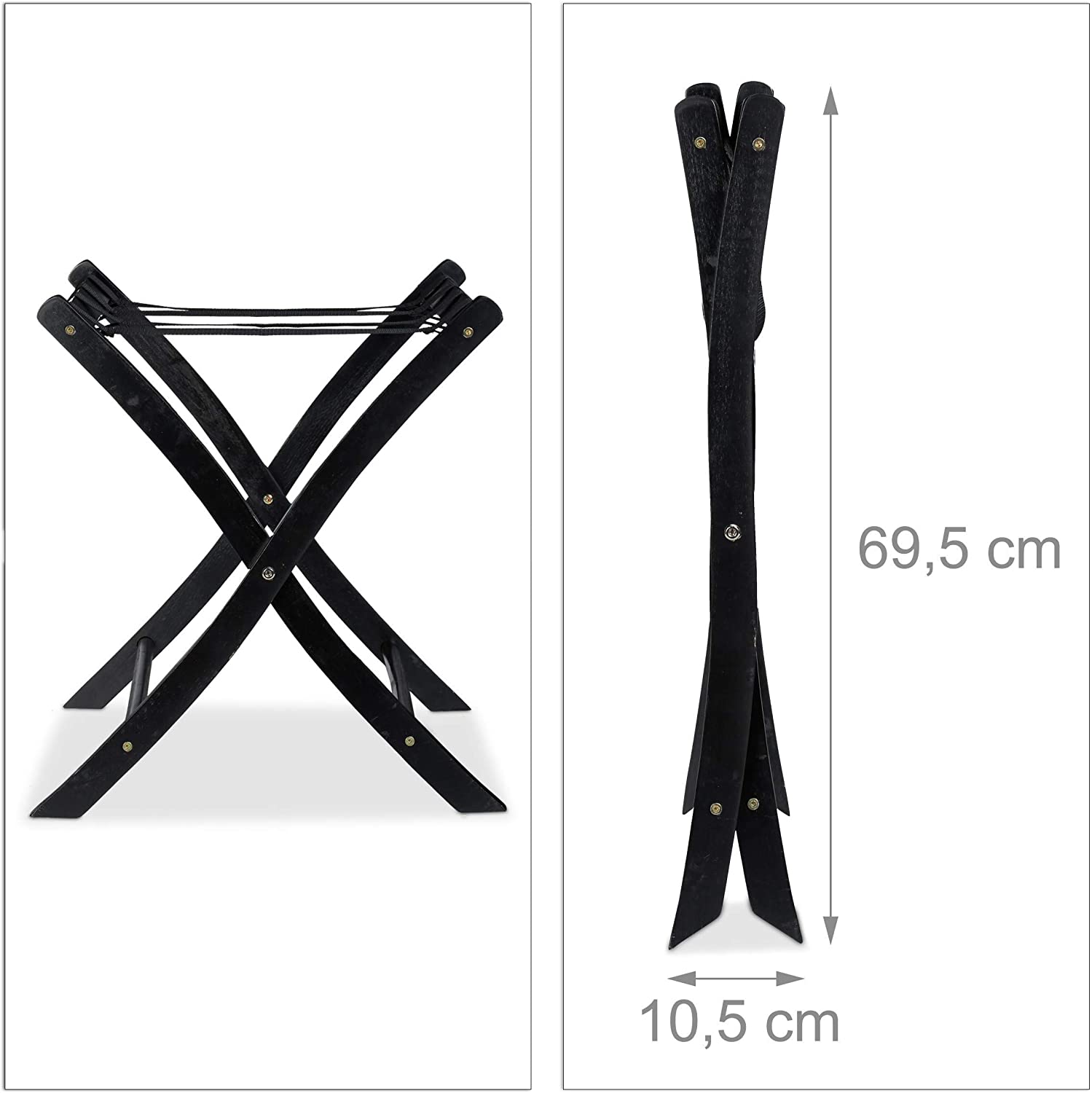 Portapacchi per valigia pieghevole in legno nero 13_0002162