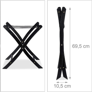Portapacchi per valigia pieghevole in legno nero 13_0002162