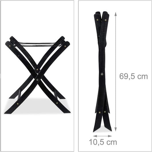 Portapacchi per valigia pieghevole in legno nero 13_0002162