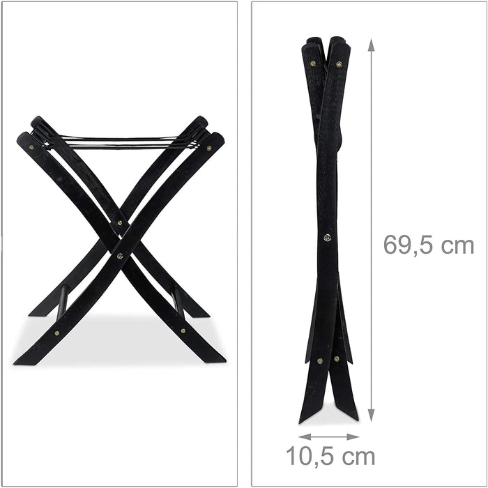 Portapacchi per valigia pieghevole in legno nero 13_0002162