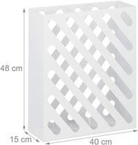Portaombrelli grande rettangolare di design in acciaio bianco 13_0002211