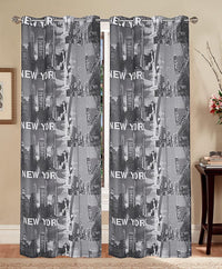 Tenda Porta Finestra New York 1 Pannello 140x290 cm Filtrante Moderna Occhielli Acciaio