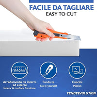 Gommapiuma per Divano | Cuscino Imbottitura Poliuretano Espanso Spugna | Densità 30 | 60x60cm - Spessore 10cm