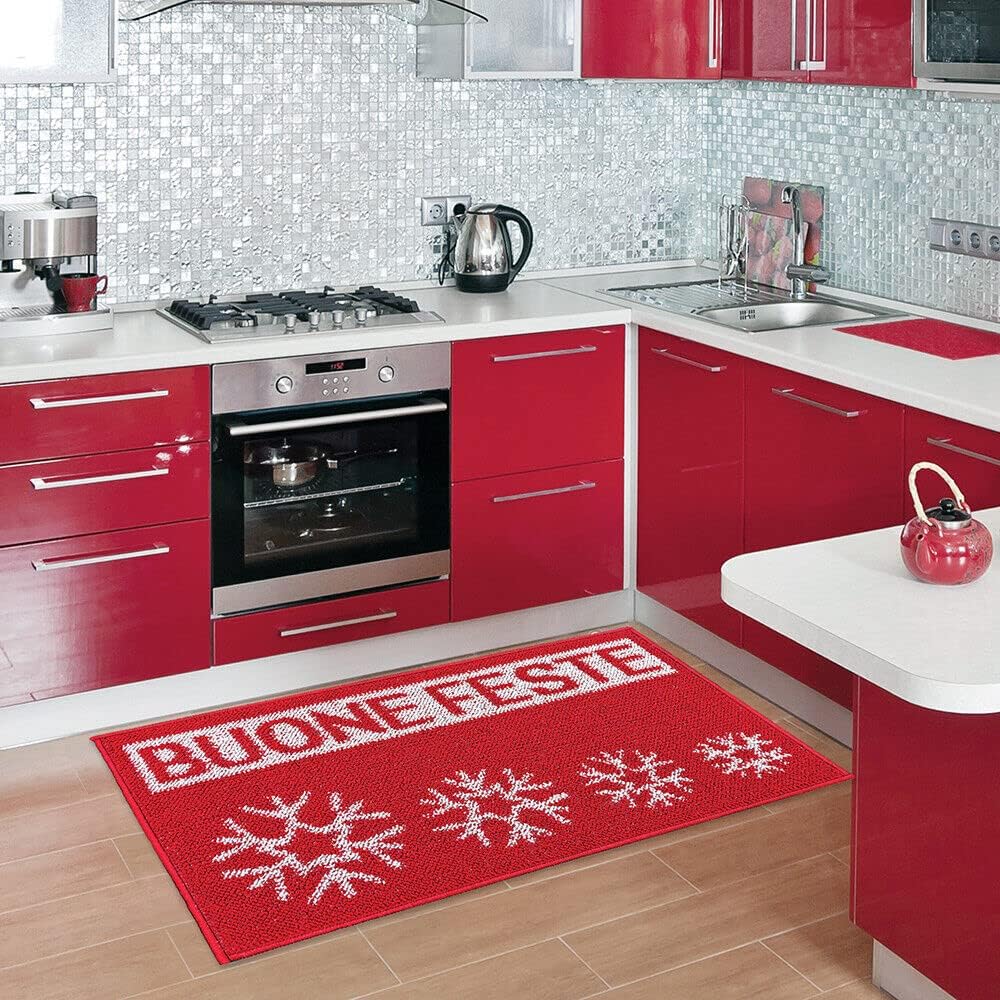 Zerbino Natale Buone Feste Natalizio Ingresso Interno Esterno Antiscivolo Made In Italy