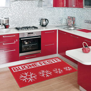 Zerbino Natale Buone Feste Natalizio Ingresso Interno Esterno Antiscivolo Made In Italy