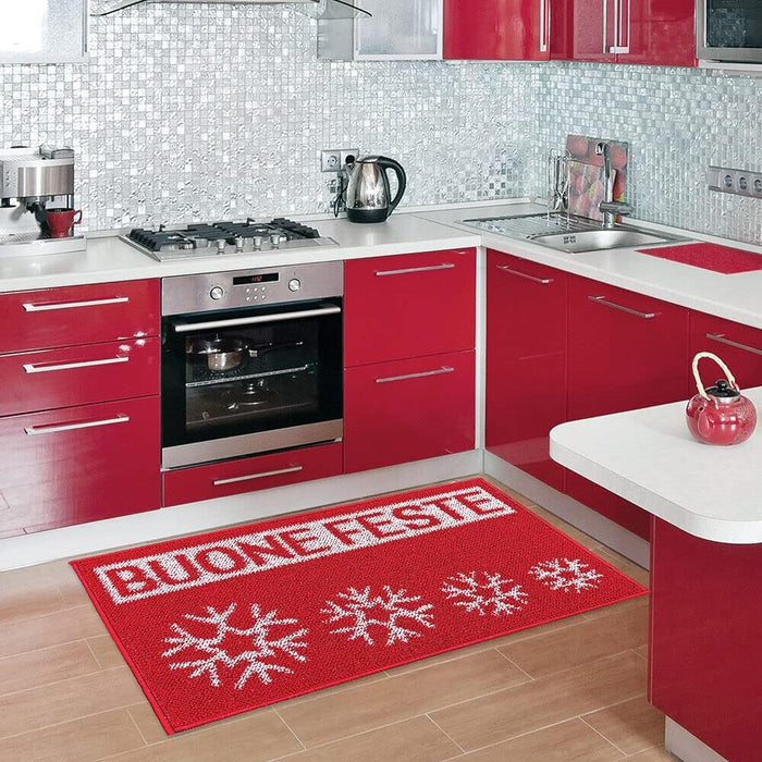 Zerbino Natale Buone Feste Natalizio Ingresso Interno Esterno Antiscivolo Made In Italy