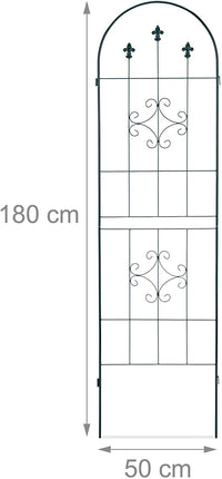 Recinzione a traliccio per piante rampicanti ad arco da giardino in ferro set da 2 verde 13_0002896_4