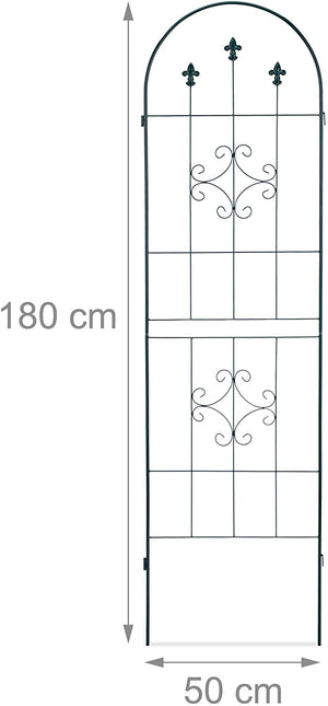 Recinzione a traliccio per piante rampicanti ad arco da giardino in ferro set da 2 verde 13_0002896_4