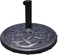 Base per Ombrellone in Resina da 46 cm, Base per Ombrellone Rotondo da 10 kg per Esterni, per Giardino, Spiaggia Piscina (Bronzo (modello3))