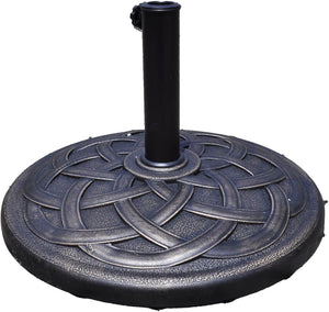 Base per Ombrellone in Resina da 46 cm, Base per Ombrellone Rotondo da 10 kg per Esterni, per Giardino, Spiaggia Piscina (Bronzo (modello3))