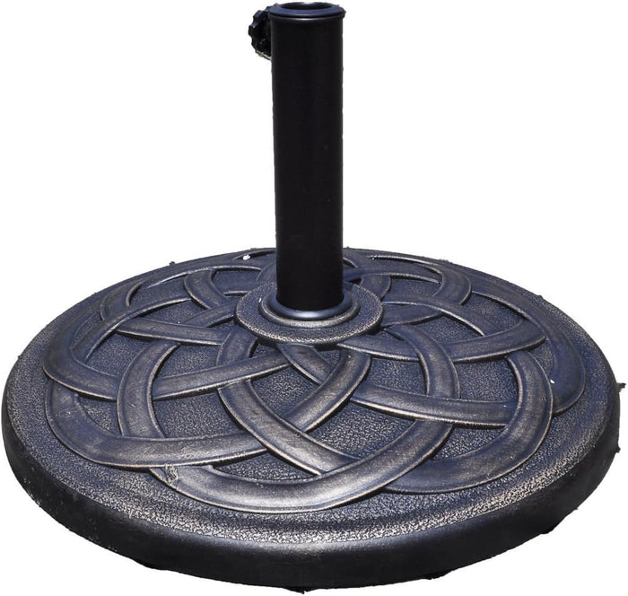 Base per Ombrellone in Resina da 46 cm, Base per Ombrellone Rotondo da 10 kg per Esterni, per Giardino, Spiaggia Piscina (Bronzo (modello3))