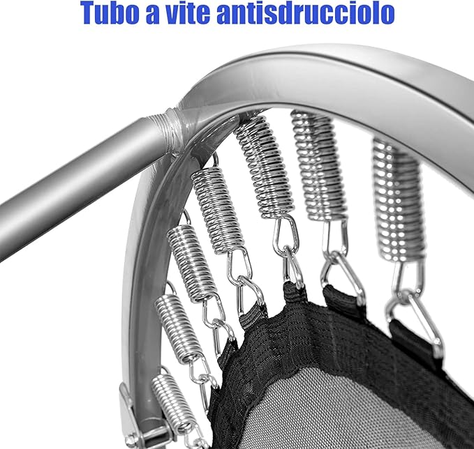 Mini Trampolino Elastico e Pieghevole, Capacità di Carico 150 kg, per Interno ed Esterno