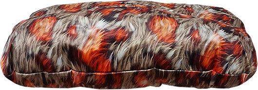 Cuscino ovale per cani e gatti - Morbido letto in velluto non sfoderabile - Letto interno dal design Animalier - Made in Italy (Wolf)