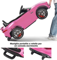 Jaguar Auto Elettrico 12 V per Bambini, Macchina Elettrica con Telecomando, con Luci Musica Storia, Avvio Lento, Velocit¨¤ 3-5 km/h (Rosa)