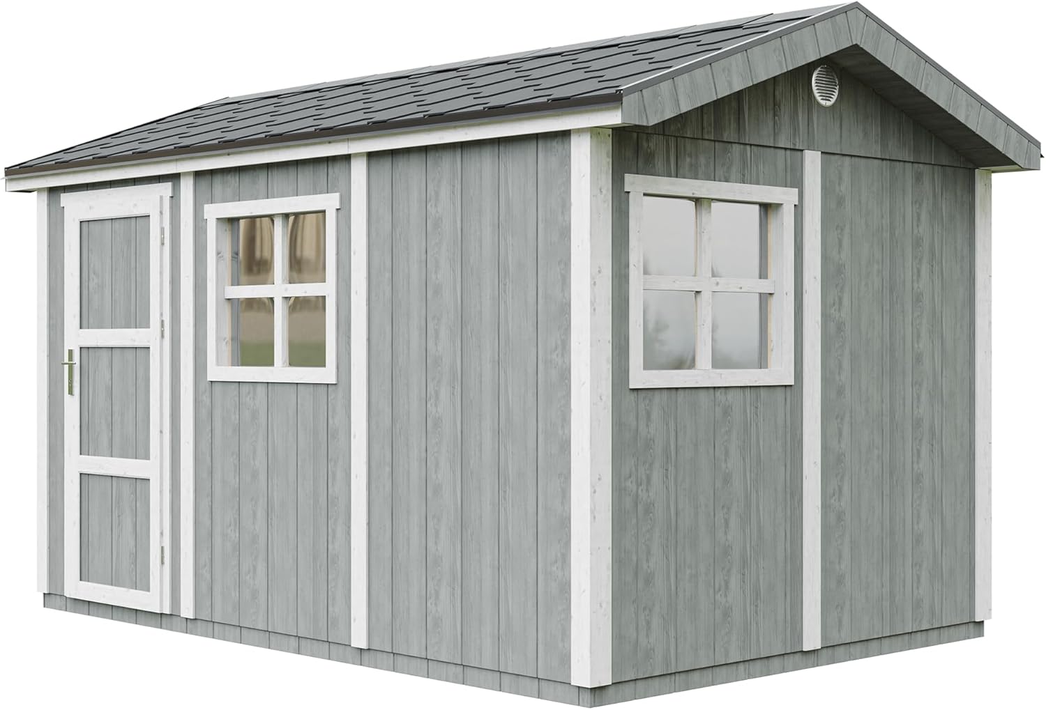 Casetta da giardino di qualit? premium 8,68 m² - H252x250x412 cm - Timbela M914-CAVERN STEEL